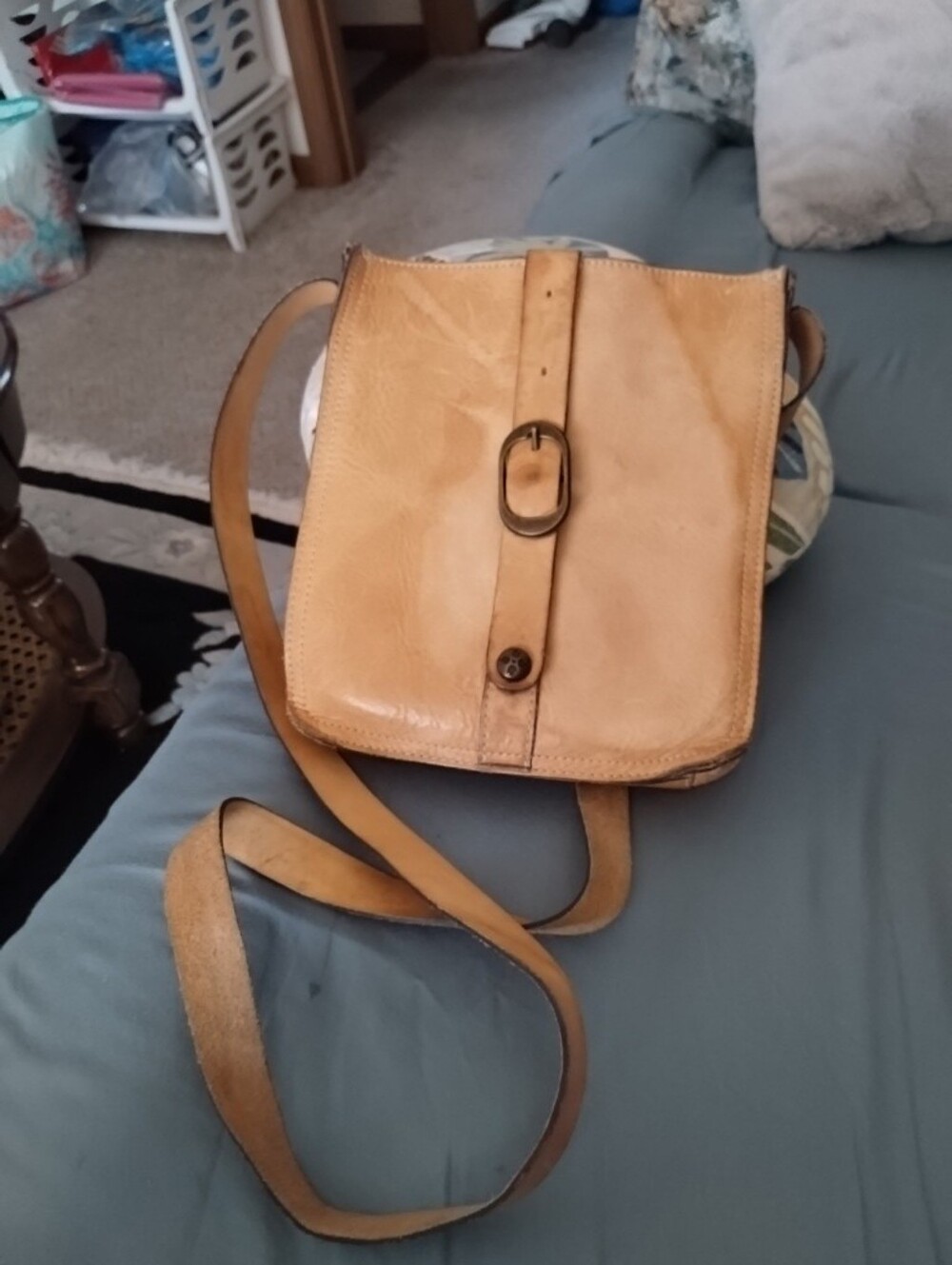 Patricia Nash Venezia Leather Tan Crossbody Bag